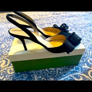 Sold - Kate Spade Black Suede Slingback Shoe Sz 10